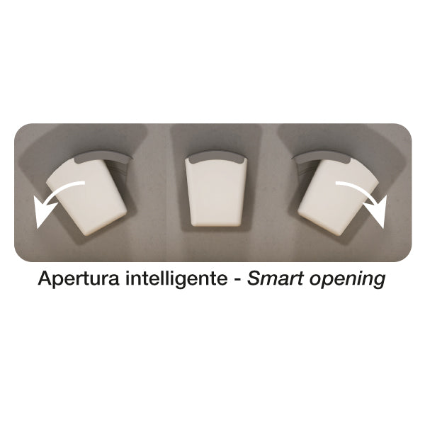 Dasty cestino a muro multiuso bianco e tortora