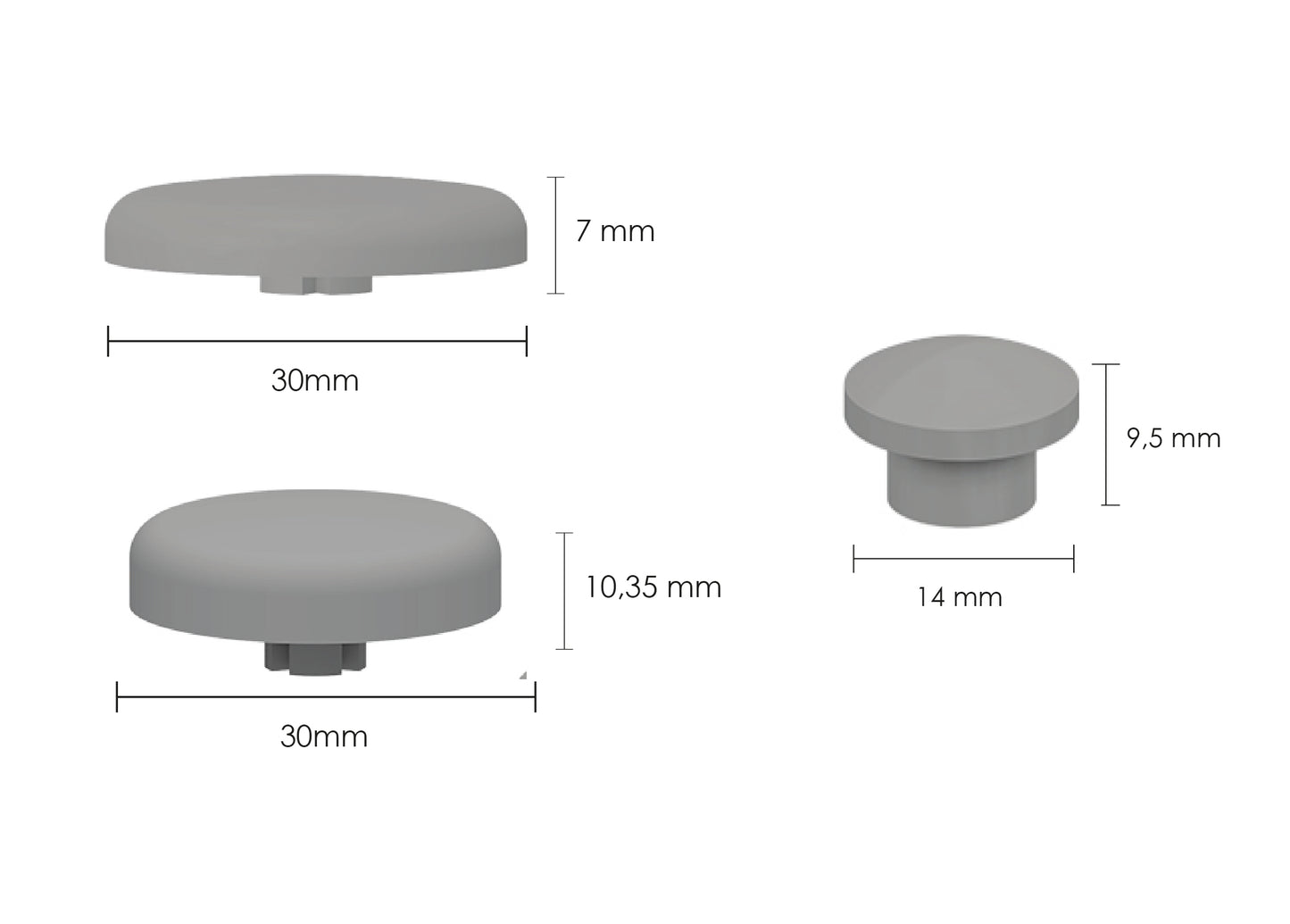 Paracolpi di Ricambio per Sedili WC - Cod. 2FSE548802