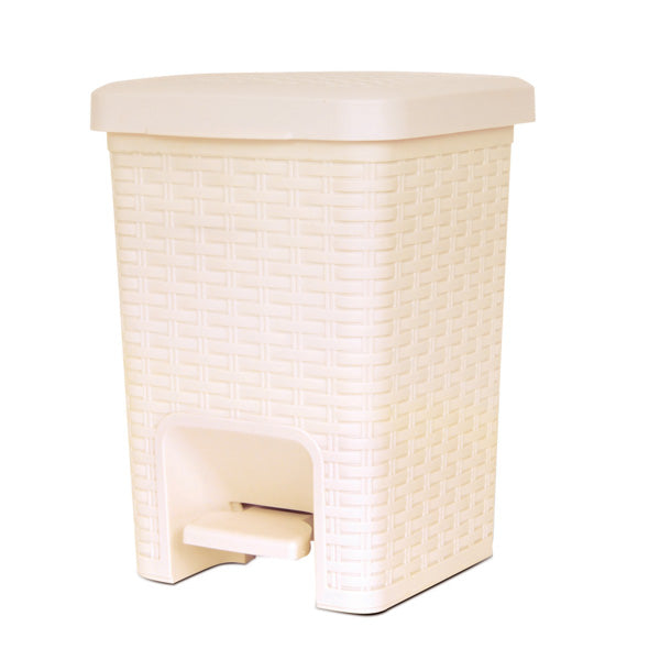 Rattan cestino quadrato 7 lt. crema