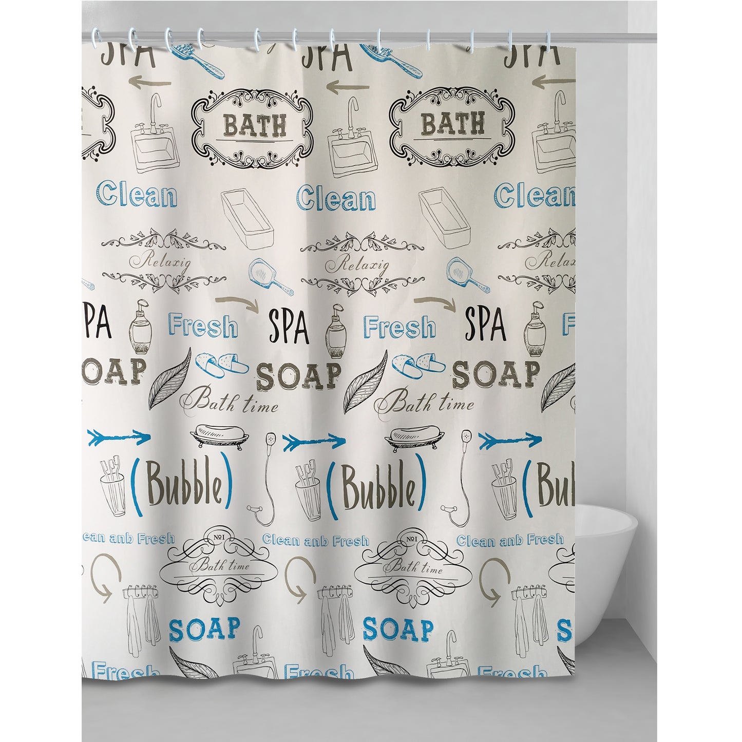 Tenda per doccia - Letters