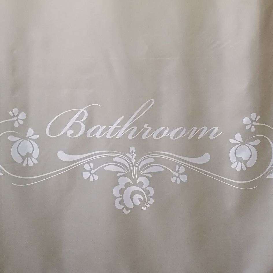 240 g/mq Tenda da doccia in tessuto pesante Lax Linen Like lavabile in hotel colore: Grigio con ganci 180 x 180 cm 