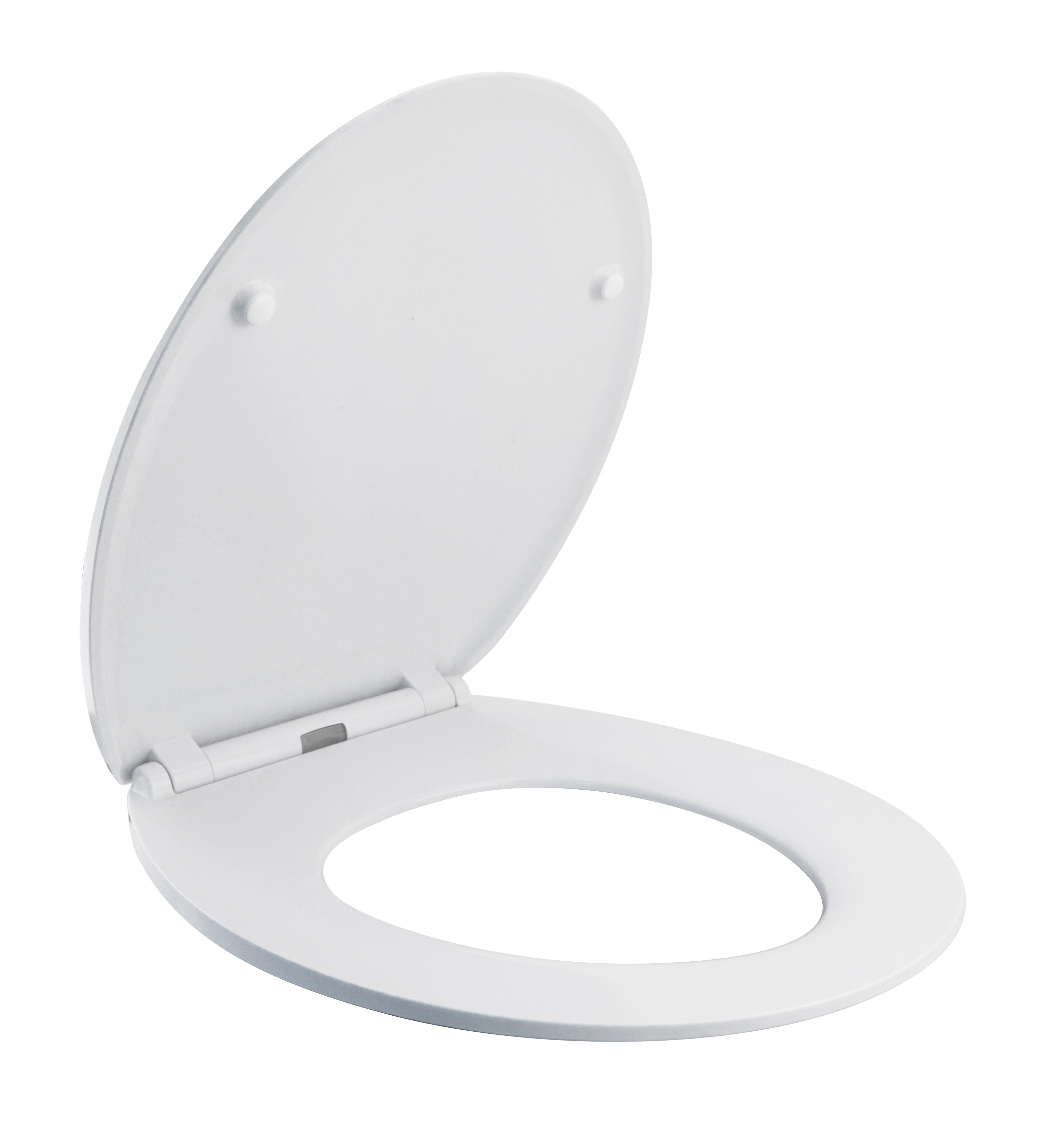 sedile WC con funzione di abbassamento cerniere regolabili facile fissaggio sopra e sotto ROMISA Coperchio WC Resine urea-formaldeide, O funzione di sgancio rapido forma O bianca