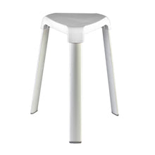 Trix sgabello con gambe in alluminio bianco
