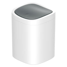 Giotto cestino quadrato 6,5 lt. Bianco/grigio granito